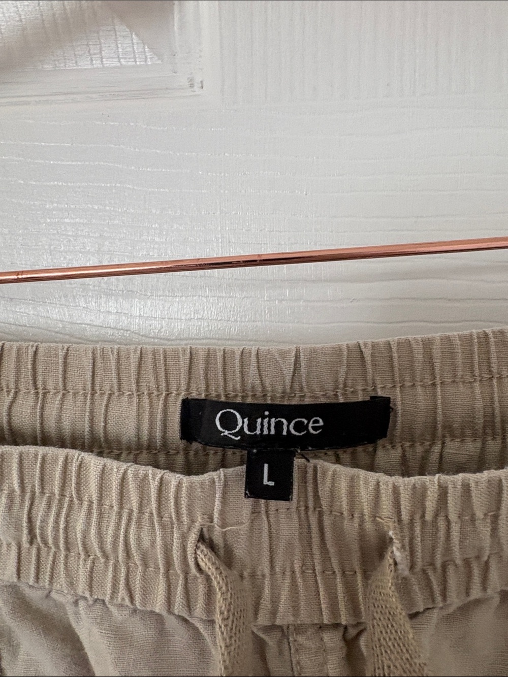 Quince Women's Tan Elastic-Waist Drawstring Joggers